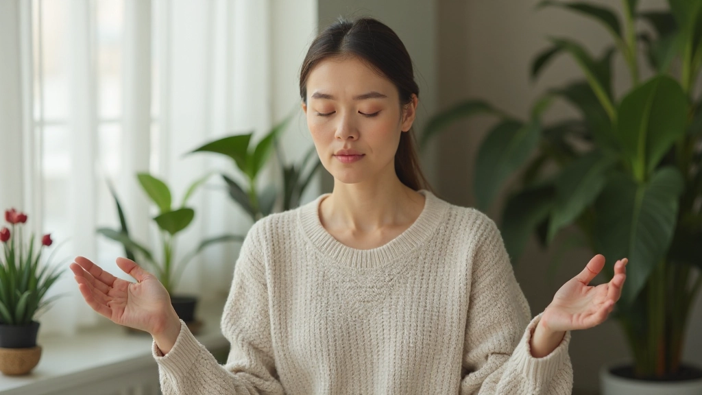 Молодая женщина медитирует в спокойной обстановке для улучшения концентрации и внимания