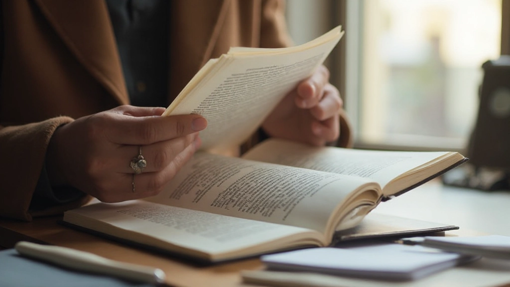 Человек быстро читает книгу с сосредоточенным выражением лица в удобной читальне