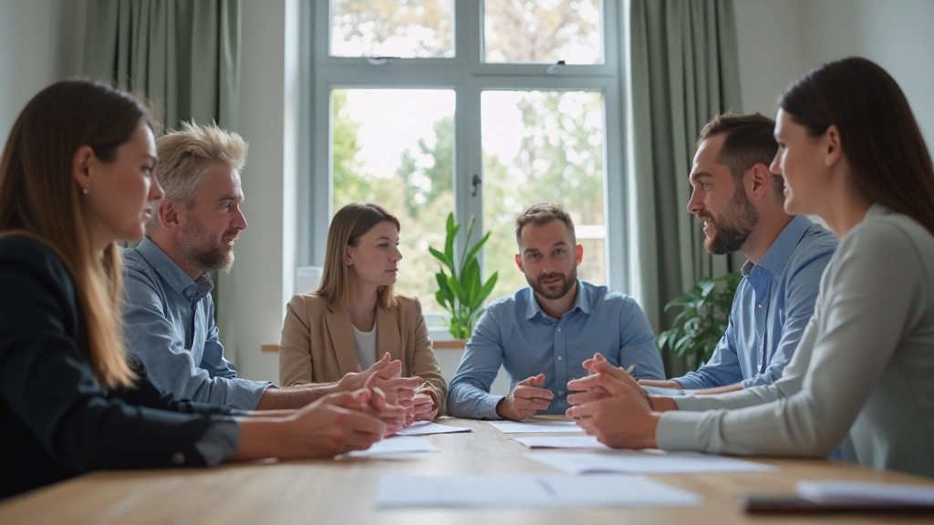 Командное сотрудничество в поддержку долгосрочных целей, люди работают вместе в команде